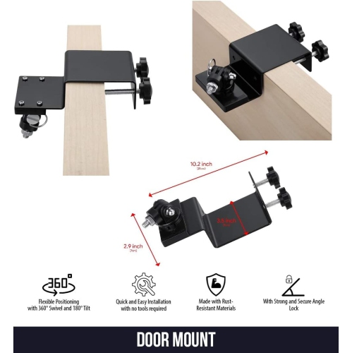 Door Mount Compatible with Arlo HD/Pro/Pro2/Pro3/Pro4/Ultra/Ultra2/Essential, Blink Outdoor/XT2, Ring Stick Up Cam Battery/Spotlight Cam Battery, Wyze Cam Outdoor, eufy