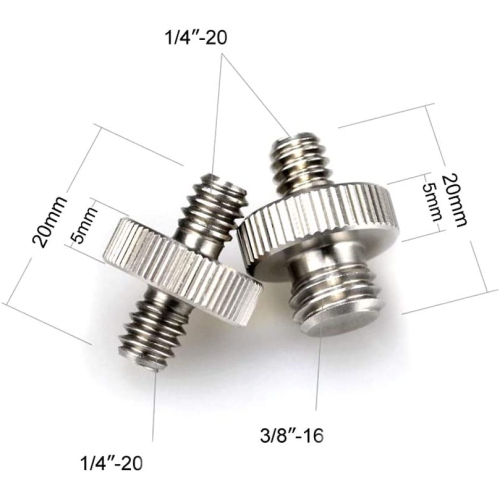 12 Pcs Camera Screw Adapter Converter for Tripod Monopod Ball Head, 1/4' Male to 1/4' Male, 1/4' Male to 3/8' Male, 1/4' Female to 3/8' Male Threaded