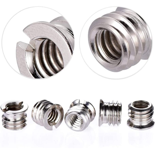 12 Pcs Camera Screw Adapter Converter for Tripod Monopod Ball Head, 1/4' Male to 1/4' Male, 1/4' Male to 3/8' Male, 1/4' Female to 3/8' Male Threaded