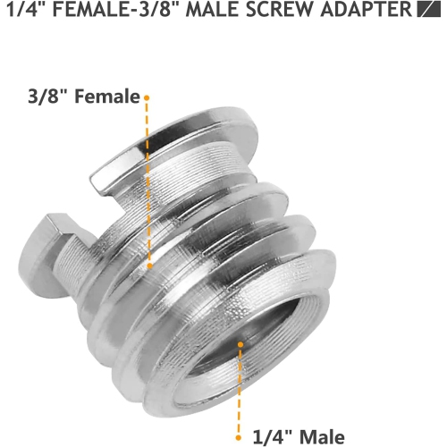 12 Pcs Camera Screw Adapter 1/4' and 3/8' Tripod Mount Converter Set for Camera Mount, Monopod, Ball Head, Light Stand