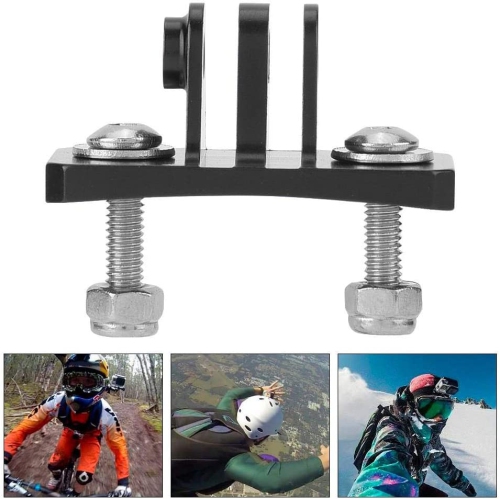 Skydiving Helmet Fixed Base Holder Adapter Mounts for GOPRO Hero 7/6/5/4/for SJCAM/for XiaoYi/for DJI OSMO Action Cameras(Black)