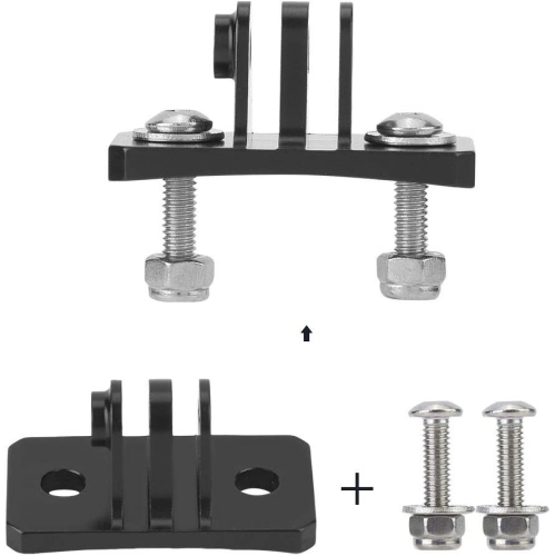 Skydiving Helmet Fixed Base Holder Adapter Mounts for GOPRO Hero 7/6/5/4/for SJCAM/for XiaoYi/for DJI OSMO Action Cameras(Black)