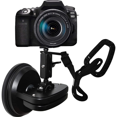 DOLAER  Suction Cup Mount for Heavy Duty Dslr/nucam Wr/gopro, Strong 5' Diameter Suction Base Abs, Perfect for Car/boat/frame/window, Aluminum \w