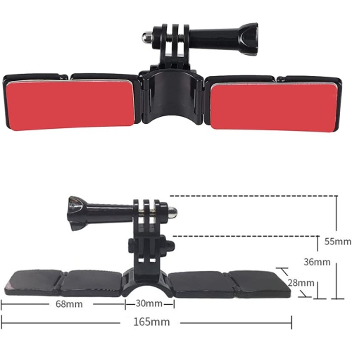 Motorcycle Helmet Chin Mount Kits with Adhesive Curved Pads for GoPro Hero 9, 8, 7,, 6 5 4 3, Hero Black, Session, Xiaomi Yi, SJCAM, AKASO, Campark &