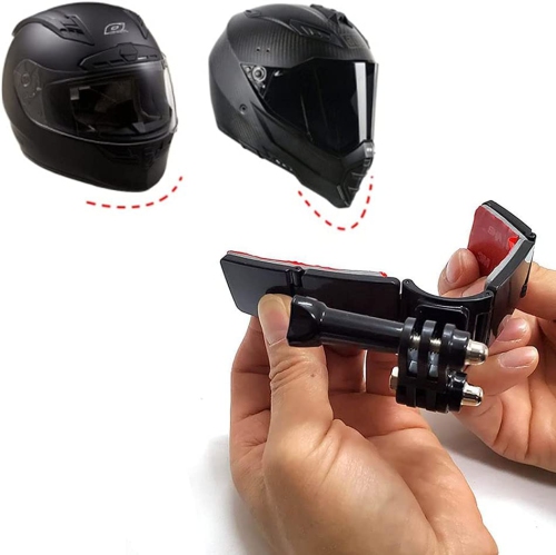 Motorcycle Helmet Chin Mount Kits with Adhesive Curved Pads for GoPro Hero 9, 8, 7,, 6 5 4 3, Hero Black, Session, Xiaomi Yi, SJCAM, AKASO, Campark &