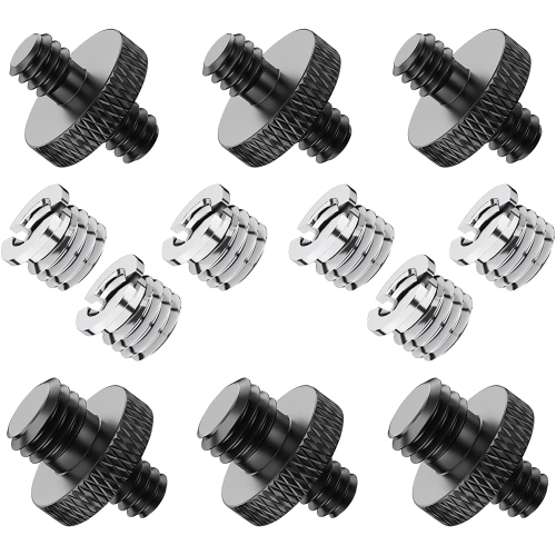 Camera Screw Adapter 12 Pcs 1/4 to 3/8 Thread Screw for Camera Tripod Monopod Ballhead Light Mic Stand, by