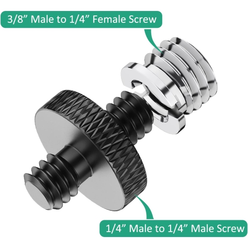 Camera Screw Adapter 12 Pcs 1/4 to 3/8 Thread Screw for Camera Tripod Monopod Ballhead Light Mic Stand, by