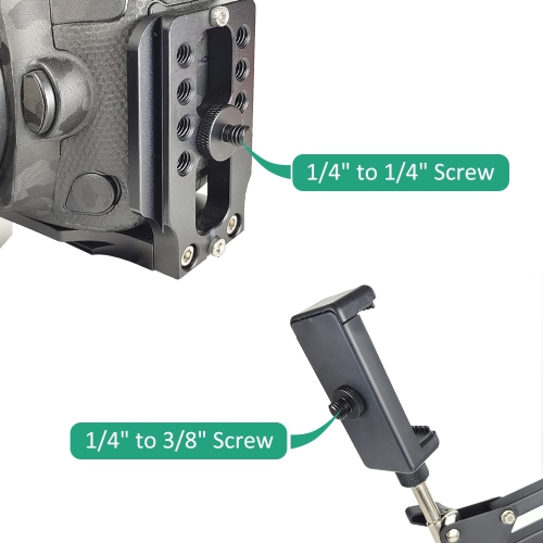 Camera Screw Adapter 12 Pcs 1/4 to 3/8 Thread Screw for Camera Tripod Monopod Ballhead Light Mic Stand, by