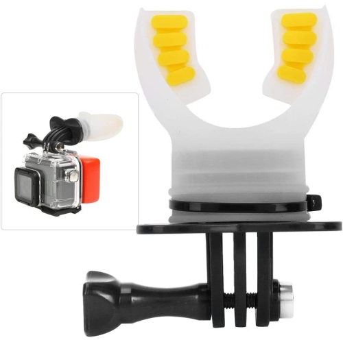 DOLAER  Mouth Bite Mount Mouthpiece Holder Adapter Surfing Diving Skating \w Floaty And Neck Lanyard for Gopro Hero 7/6/5/4/3/3+ for Sjcam for Xiaoyi