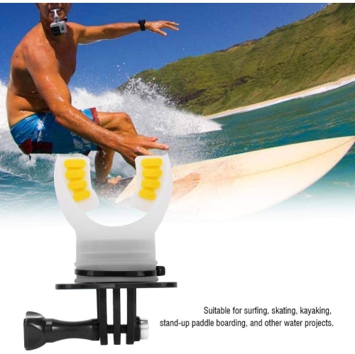 Mouth Bite Mount Mouthpiece Holder Adapter Surfing Diving Skating with Floaty and Neck Lanyard for Gopro Hero 7/6/5/4/3/3+ for SJCAM for XiaoYi