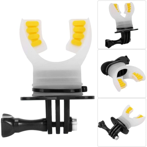 Mouth Bite Mount Mouthpiece Holder Adapter Surfing Diving Skating with Floaty and Neck Lanyard for Gopro Hero 7/6/5/4/3/3+ for SJCAM for XiaoYi