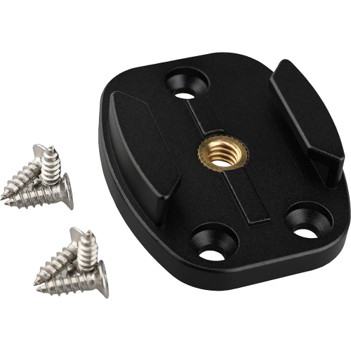 QR Mount with Pilot Holes – All Metal, Versatile Quick Release Plate with 1/4'-20 Tripod Screw Compatible with GoPro Hero3/3+/4/5/6/7/8