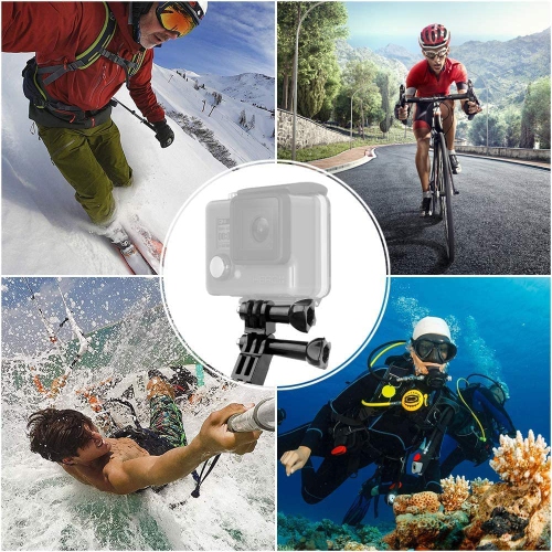 16 PCS 3-Way Pivot Arm Assembly Extension Kit, 3 Way Adjustable Pivot Arm Extension Thumb Knob Buckle Clip Basic Mount for GoPro Hero SJCAM and