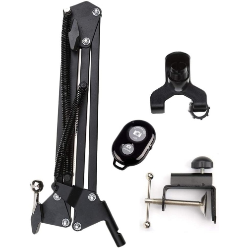 Overhead Video Stand Phone Mount with Bluetooth Remote Shutter for Baking Crafting Demo Drawing Sketching Recording,Live Streaming,Online Teaching 33'' -