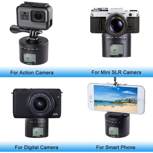 Tripod Mount Camera Tripod Mount Electric 360 Degree Tripod Head Compatible for Gopro Hero 10 Hero 9 Hero 8 Hero 7 Hero 6 Hero 5 Hero 4 Gopro Max DJI