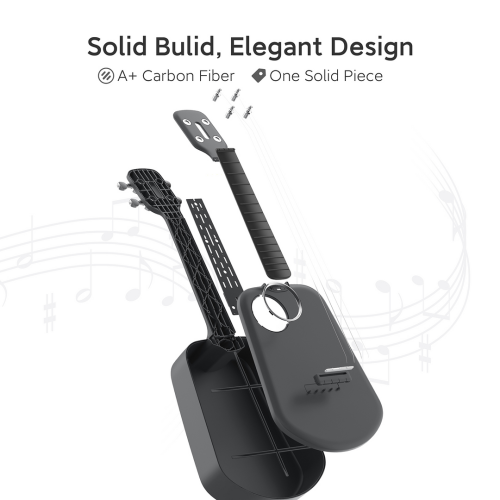 Populele 2 Smart Ukulele Carbon Fiber Edition - Pink