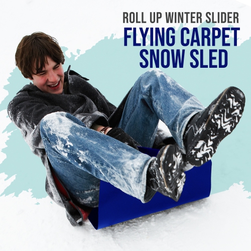 PRISP Flying Carpet Snow Sled - Roll Up Winter Slider, 36
