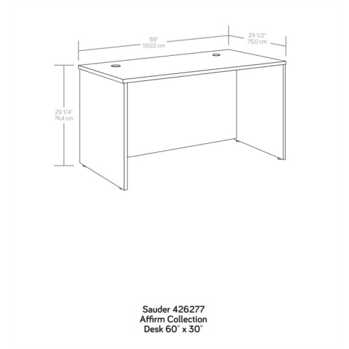 Sauder Affirm Transitional Engineered Wood Desk in Classic Cherry