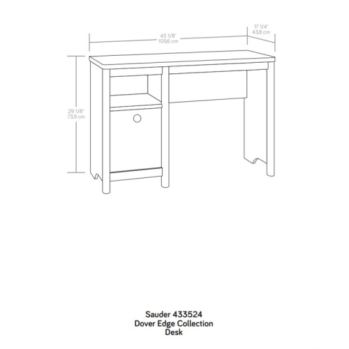 Sauder Dover Edge Transitional Engineered Wood Desk in Timber Oak
