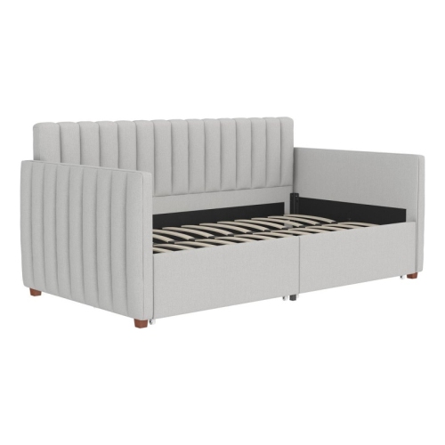 DHP CANADA Novogratz Brittany Daybed With Storage Drawers Twin Size In Gray Linen