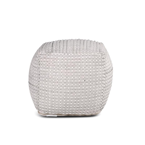 Steve Silver Hakim Square Handwoven Ivory Wool Pouf