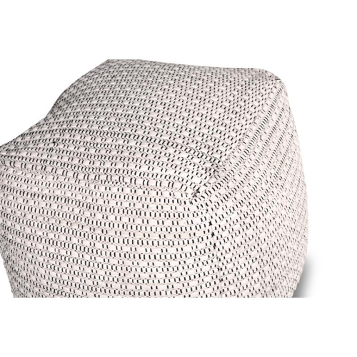 Steve Silver Hakim Square Handwoven Ivory Wool Pouf