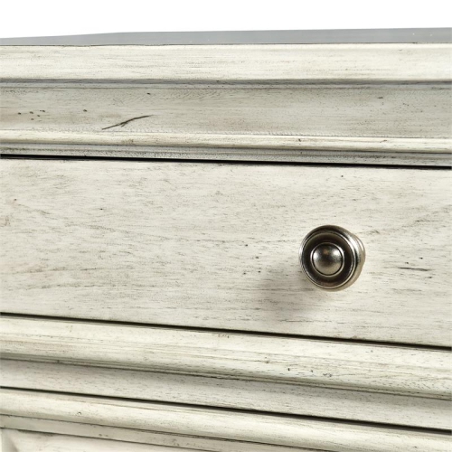 Highland Park Rustic Ivory Wood 3-drawer Nightstand