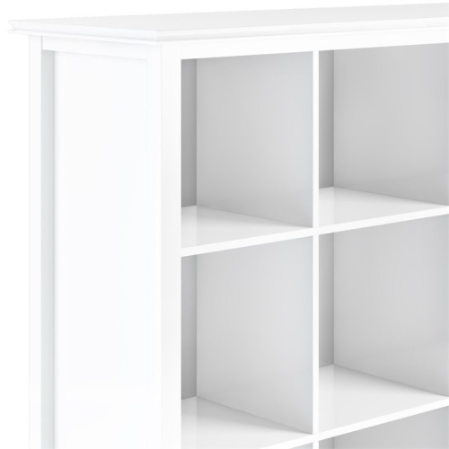Simpli Home Artisan Wood Transitional 9 Cube Bookcase and Unit in White