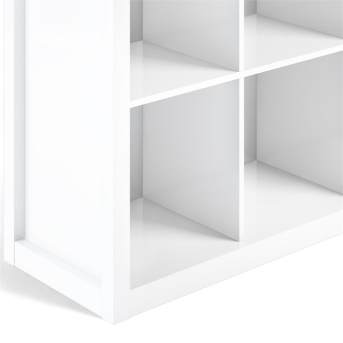 Simpli Home Artisan Wood Transitional 9 Cube Bookcase and Unit in White