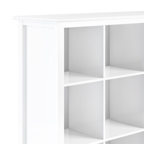 Simpli Home Artisan Wood Transitional 9 Cube Bookcase and Unit in White