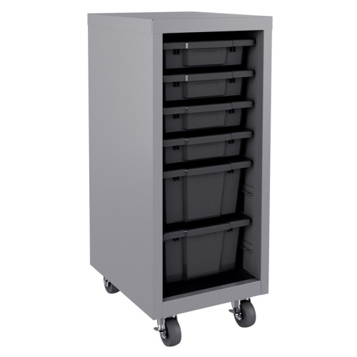 PEMBERLY ROW  Mobile Bin Tower With Bins 36X15X18 In Platinum Graphite