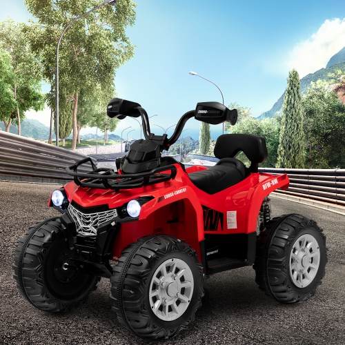 Costway 12V Kids Ride On ATV Electric 4-Wheeler Quad 2 Speeds w/ Mp3 & Headlights