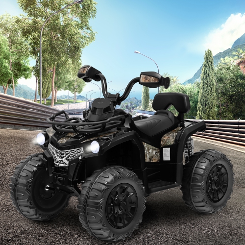 Costway 12V Kids Ride On ATV Electric 4-Wheeler Quad 2 Speeds w/ Mp3 & Headlights