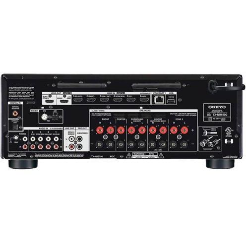 Onkyo TX-NR6100 7.2-CH home theatre receiver with Dolby Atmos, Wi-Fi, BT, Apple AirPlay 2,& Amazon Alexa compatibility+ Bonus Anti-Bacterial Touch
