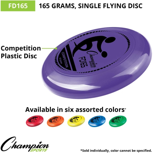 Champion Sports Competition Plastic Disc - Catch and Throw Flying Disc - 165 g