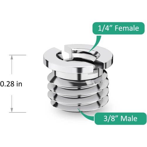 Camera Screw Adapter 15 Pcs 1/4 to 3/8 Tripod Screw Thread Adapter for Camera, Tripod, Monopod, Ballhead, Light Stand, Mic Stand, by ,