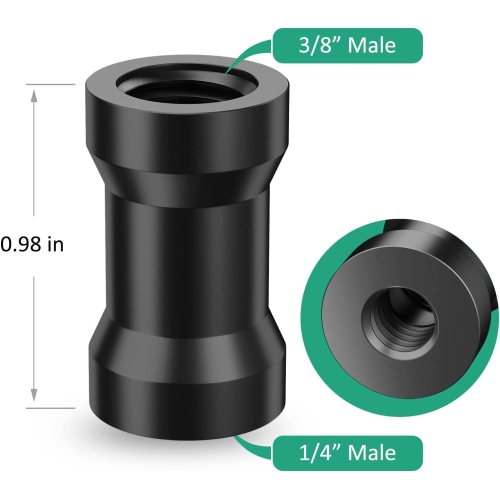 Camera Screw Adapter 15 Pcs 1/4 to 3/8 Tripod Screw Thread Adapter for Camera, Tripod, Monopod, Ballhead, Light Stand, Mic Stand, by ,