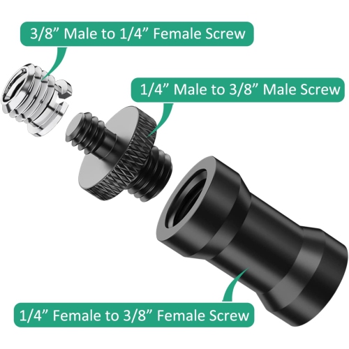 Camera Screw Adapter 15 Pcs 1/4 to 3/8 Tripod Screw Thread Adapter for Camera, Tripod, Monopod, Ballhead, Light Stand, Mic Stand, by ,
