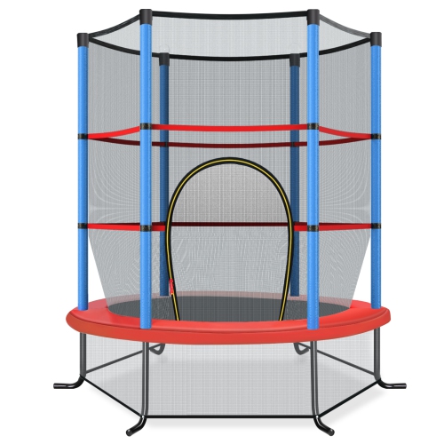 TopBuy – Mini trampoline d’exercice de 55 po pour enfants, certifié ASTM, forme hexagonale de mini-trampoline, pour tout-petit, pour enfant, cadeau d