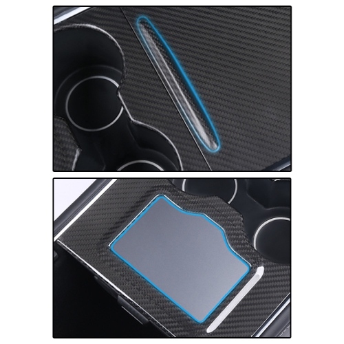 Real Carbon Fiber Gloss Center Console Trim Panel Cover for the Tesla Model 3/Y
