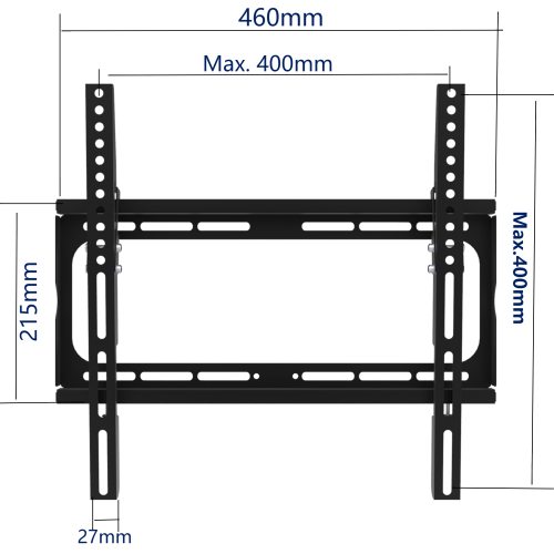 26" - 55" Angle free Tilt TV Wall Mount Bracket with Safety Lock for LED LCD Curved / Flat Panel TVs, fits 12" 16" Wall Wood Studs