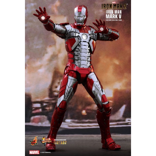 Hot Toys Iron Man Mark V Diecast MMS400 D18 Reissue Marvel Iron