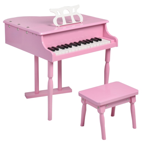 SLICKBLUE  Musical Instrument 30-Keymini Grand Piano With Bench