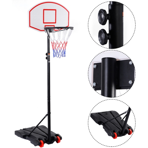 Adjustable Basketball Hoop System Stand with Wheels