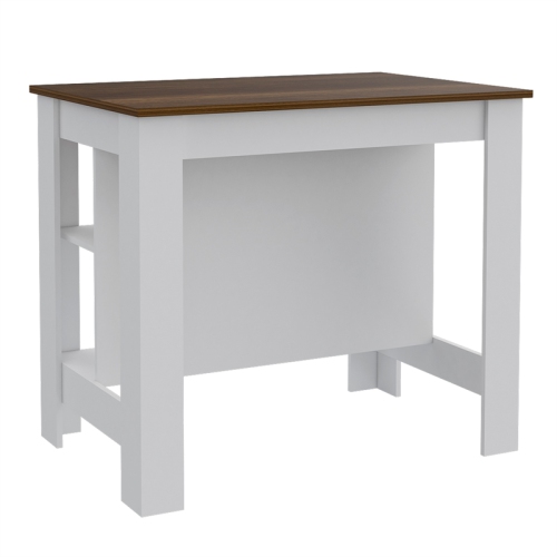 Atlin Designs Modern Engineered Wood Walnut Top Cala kitchen Island