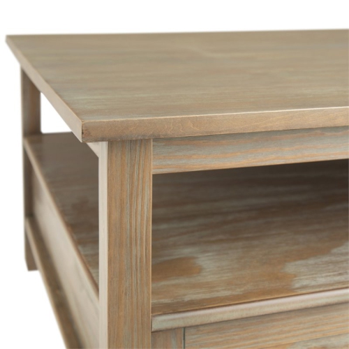 Pemberly Row Transitional Wood 36" Square Coffee Table in Gray
