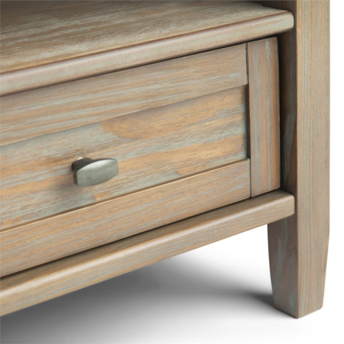 Pemberly Row Transitional Wood 36" Square Coffee Table in Gray