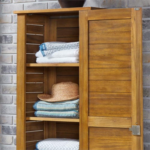 Homestyles Maho Wood Storage Cabinet in Brown