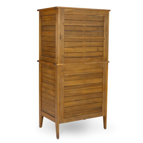 Homestyles Maho Wood Outdoor Storage Cabinet in Brown