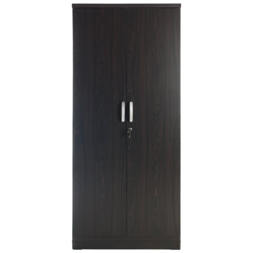Pemberly Row Modern Wood Two Door Armoire Wardrobe Cabinet in Tobacco